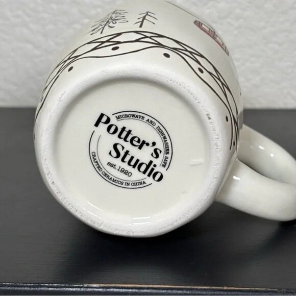 Potter's Studio SKI VILLAGE Winter Snow Theme Mug NEW - Picture 6 of 6